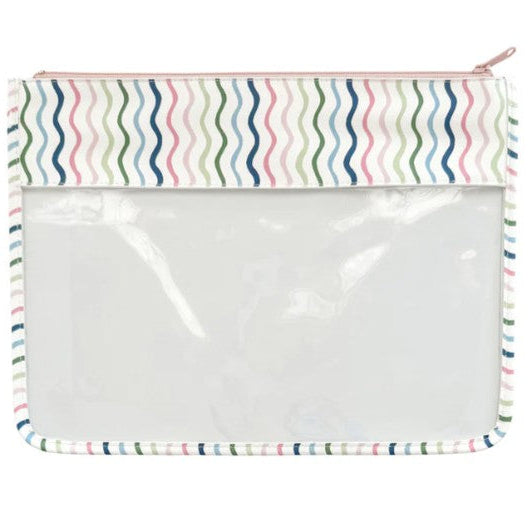 Rainbow Squiggle Peak Through Project Bag