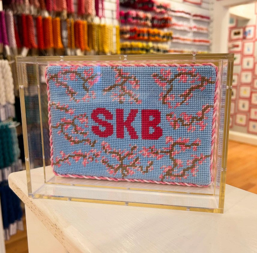 Cherry Blossoms on Blue Tray Insert