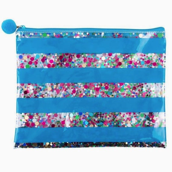 Confetti Turquoise Stripe Project Bag