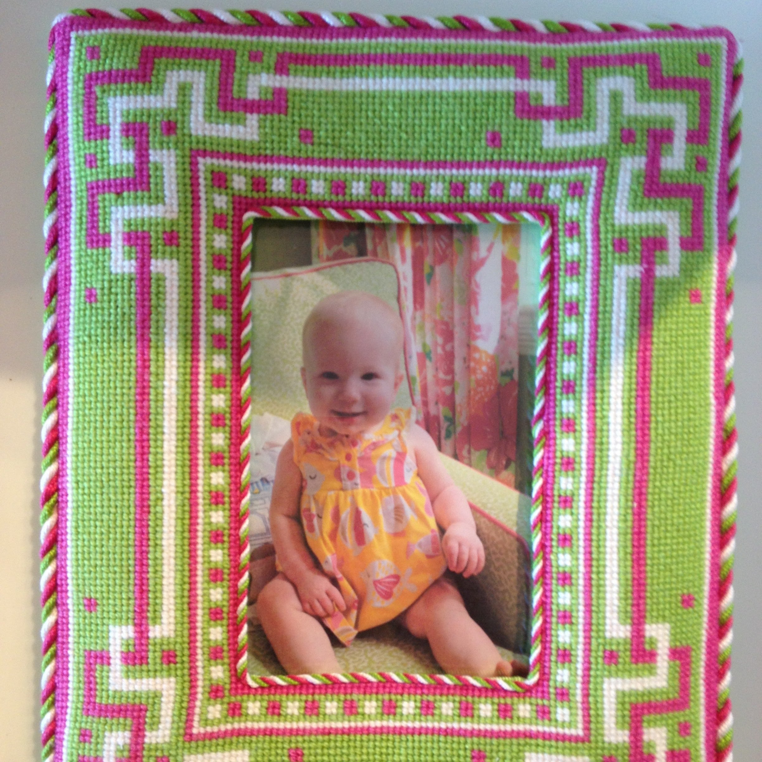 Pink & Green Picture Frame