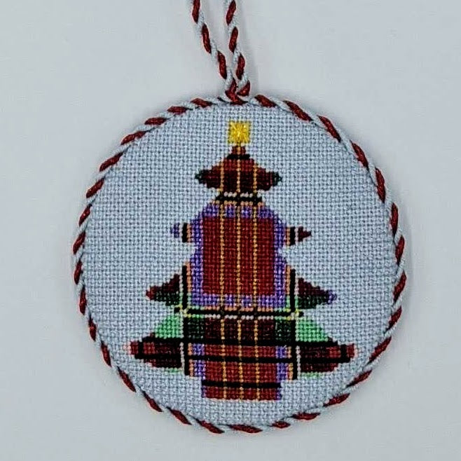 Plaid Christmas Tree Ornament