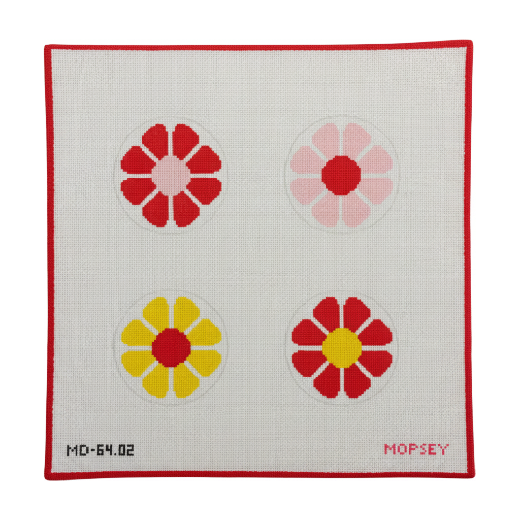 Mod Floral Coasters: Pink/Yellow