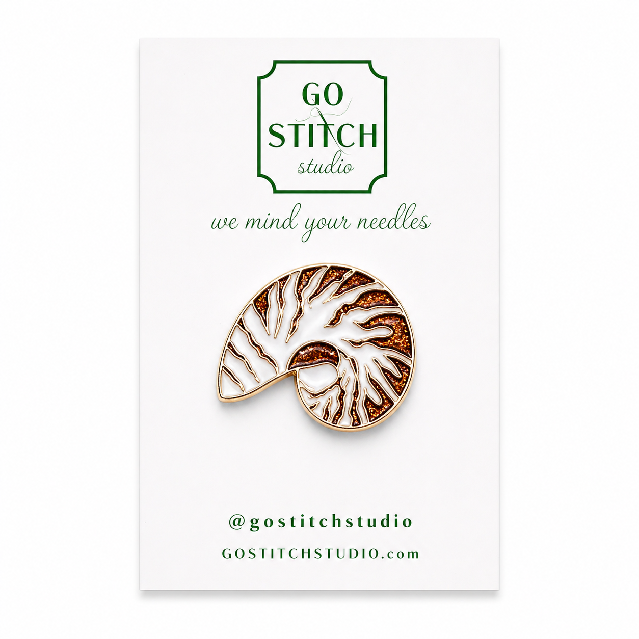 Nautilus  Shell Needle Minder Magnet