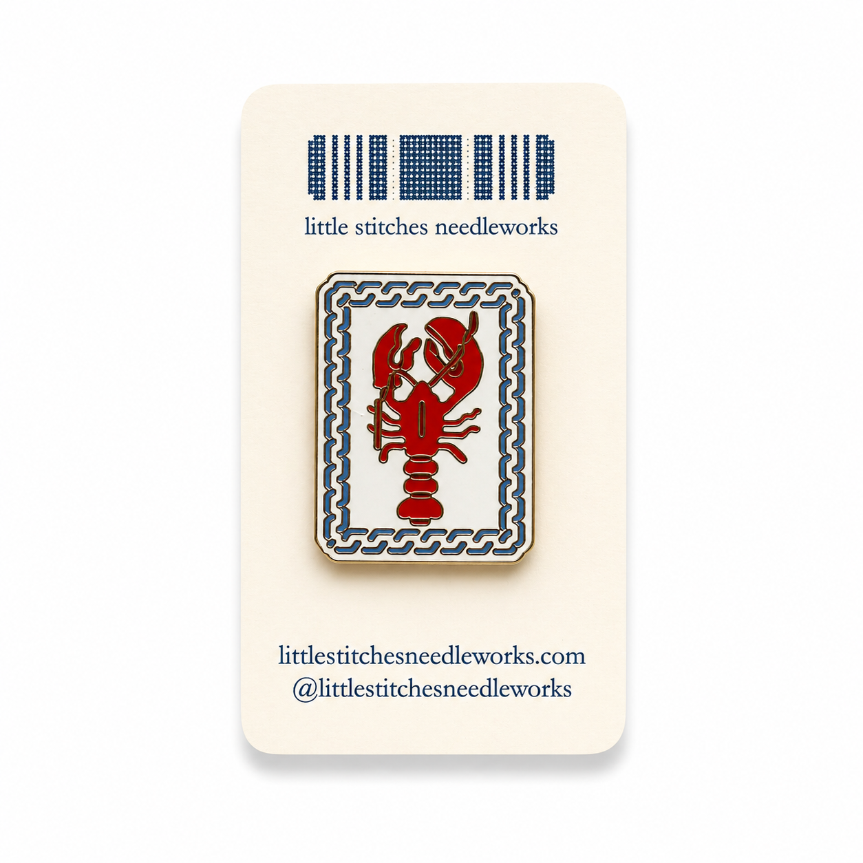 Red Lobster w. Ric Rac Needle Minder Magnet