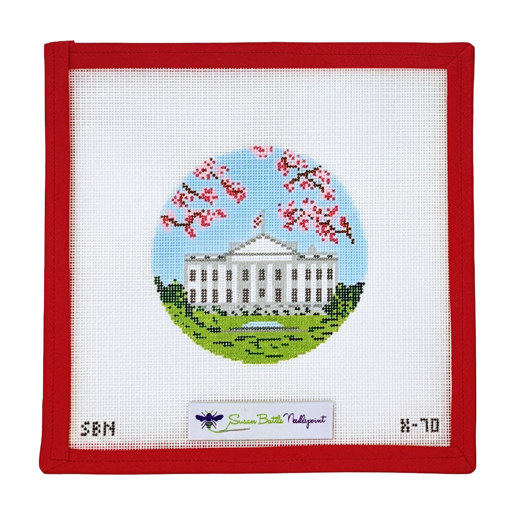 White House w. Cherry Blossoms