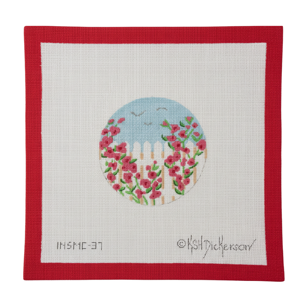 Beach Fence with Flowers round