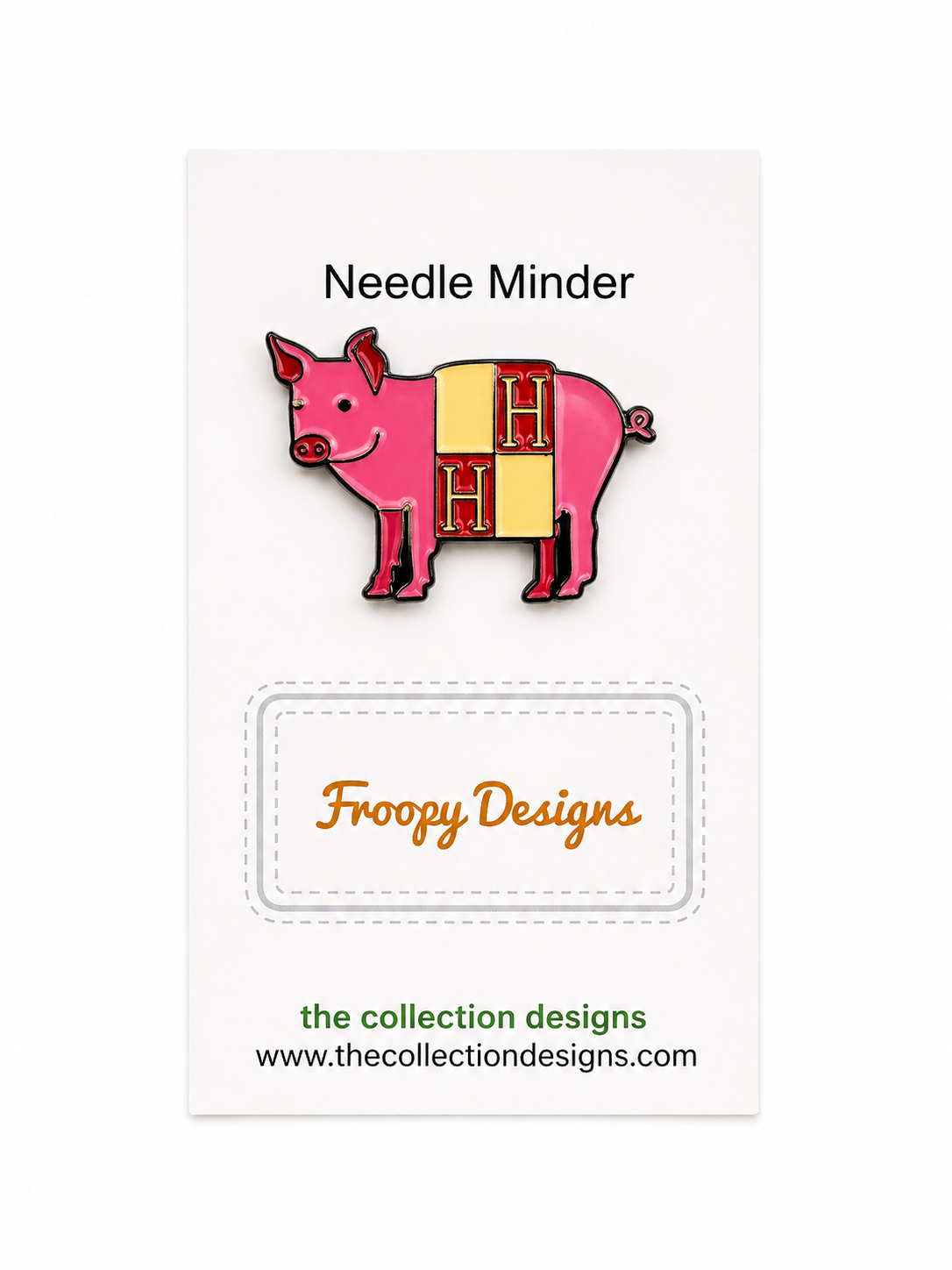 Pig in Hermes Blanket Needle Minder Magnet