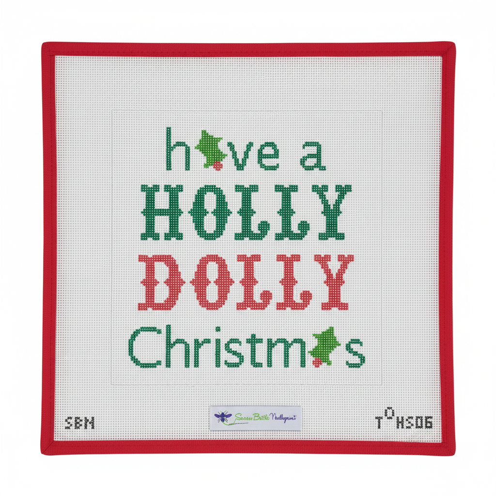 Holly Dolly Christmas pillow