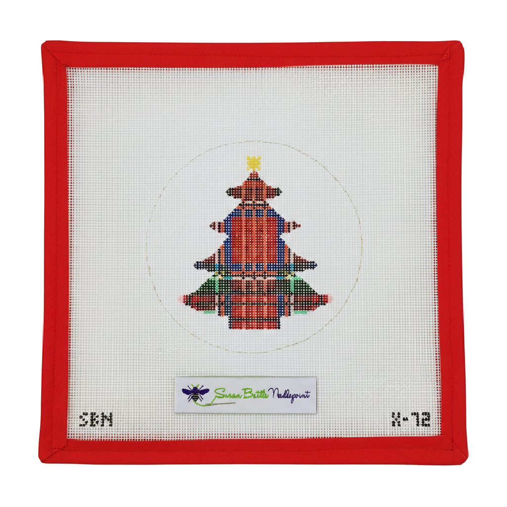Plaid Christmas Tree Ornament