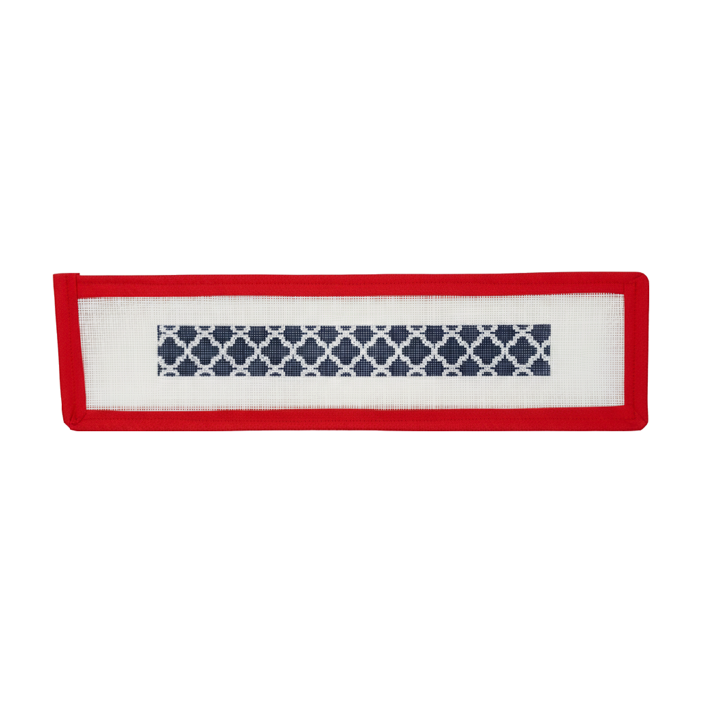 Quatrefoil Key Fob Navy