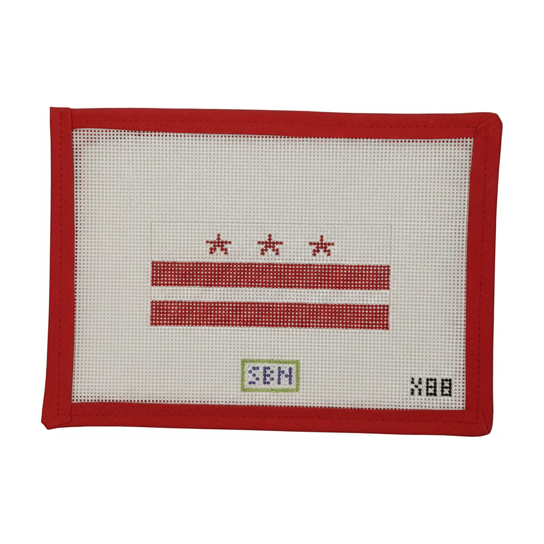 DC Flag ornament on 13 mesh