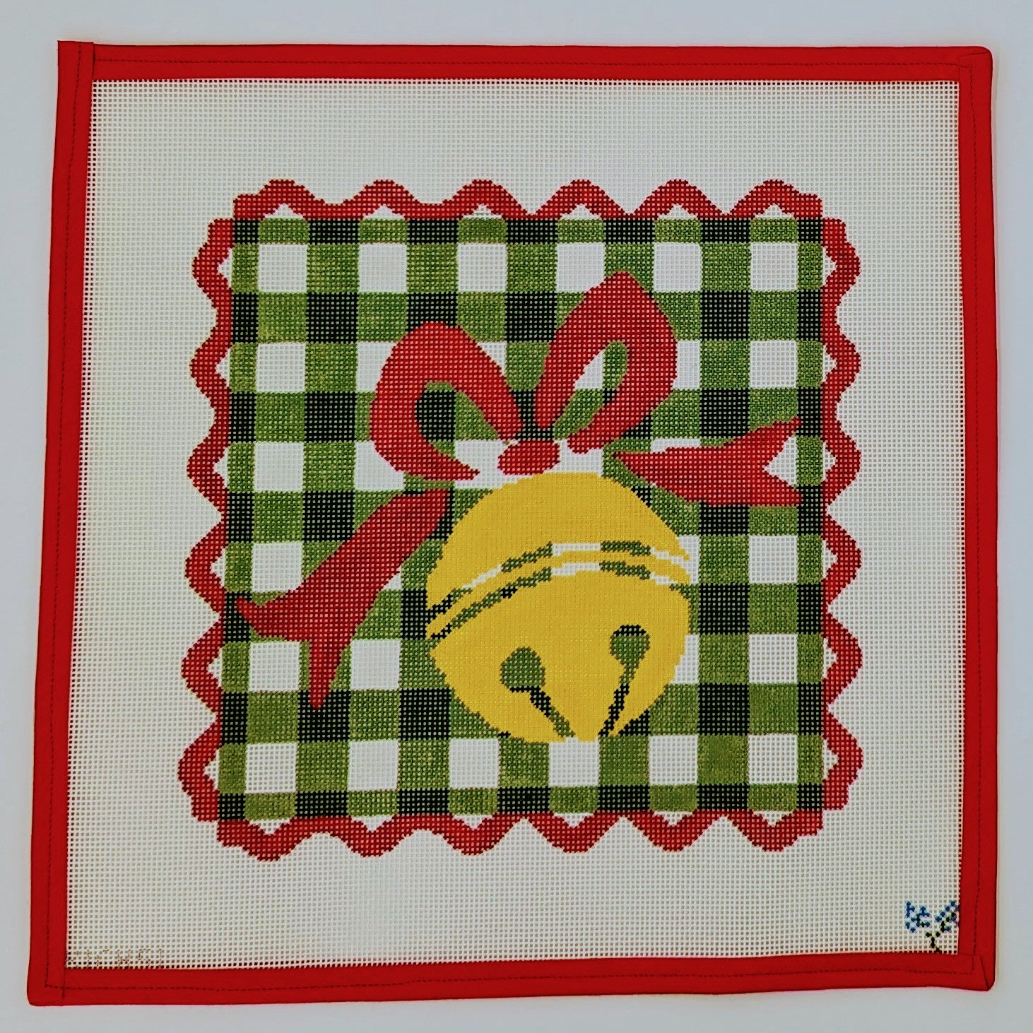 Jingle Bell on Green Gingham