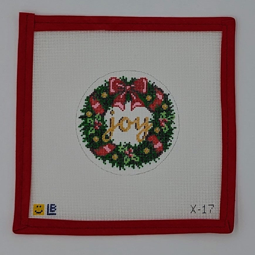 Joy Wreath w. Ribbon & Bow