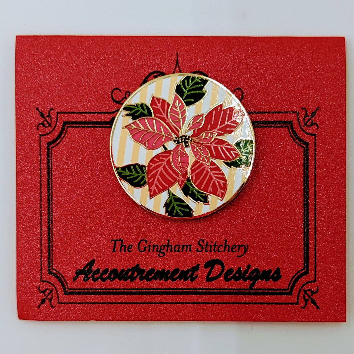 Poinsettia Needle Minder Magnet