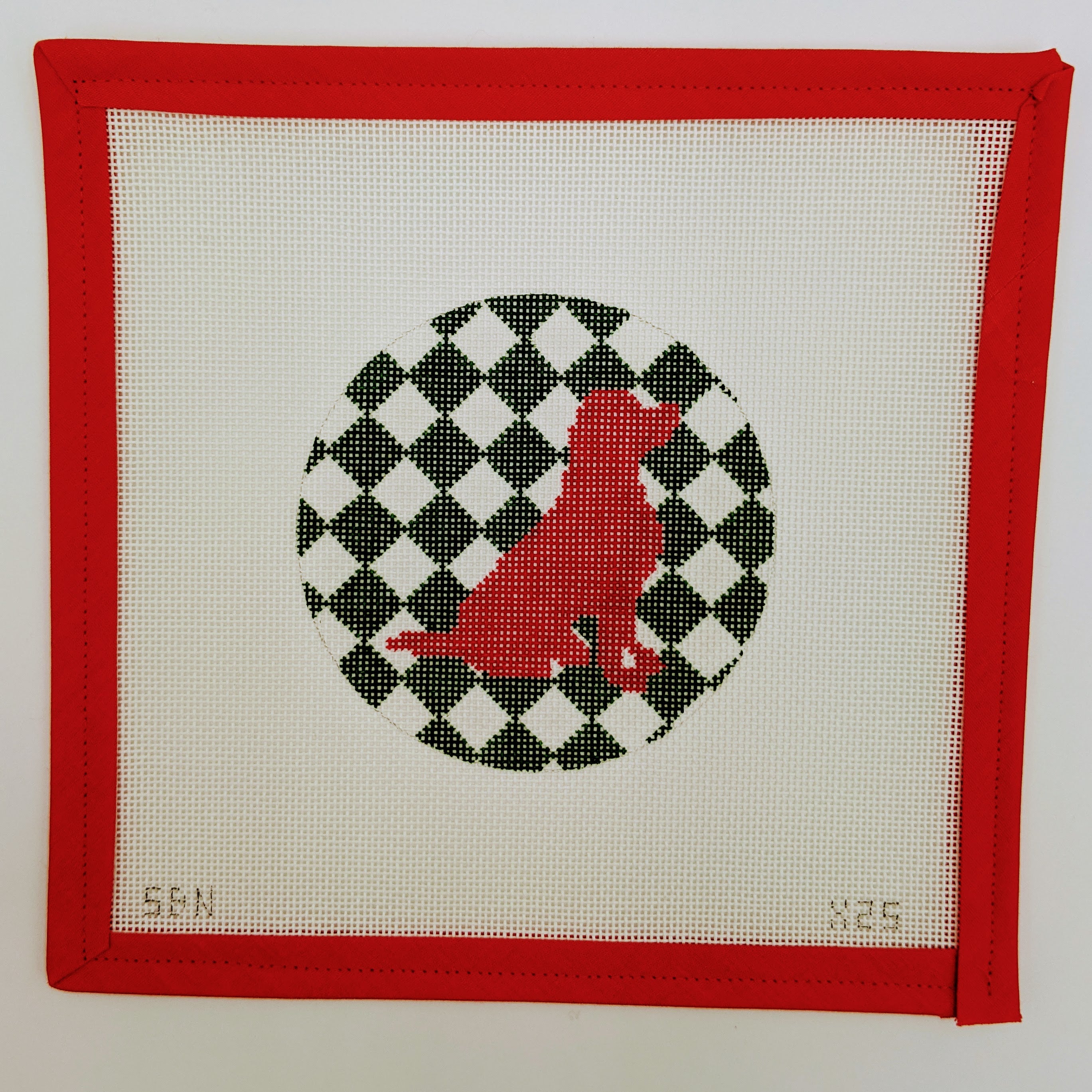 Mod Sitting Lab on Diamonds Ornament
