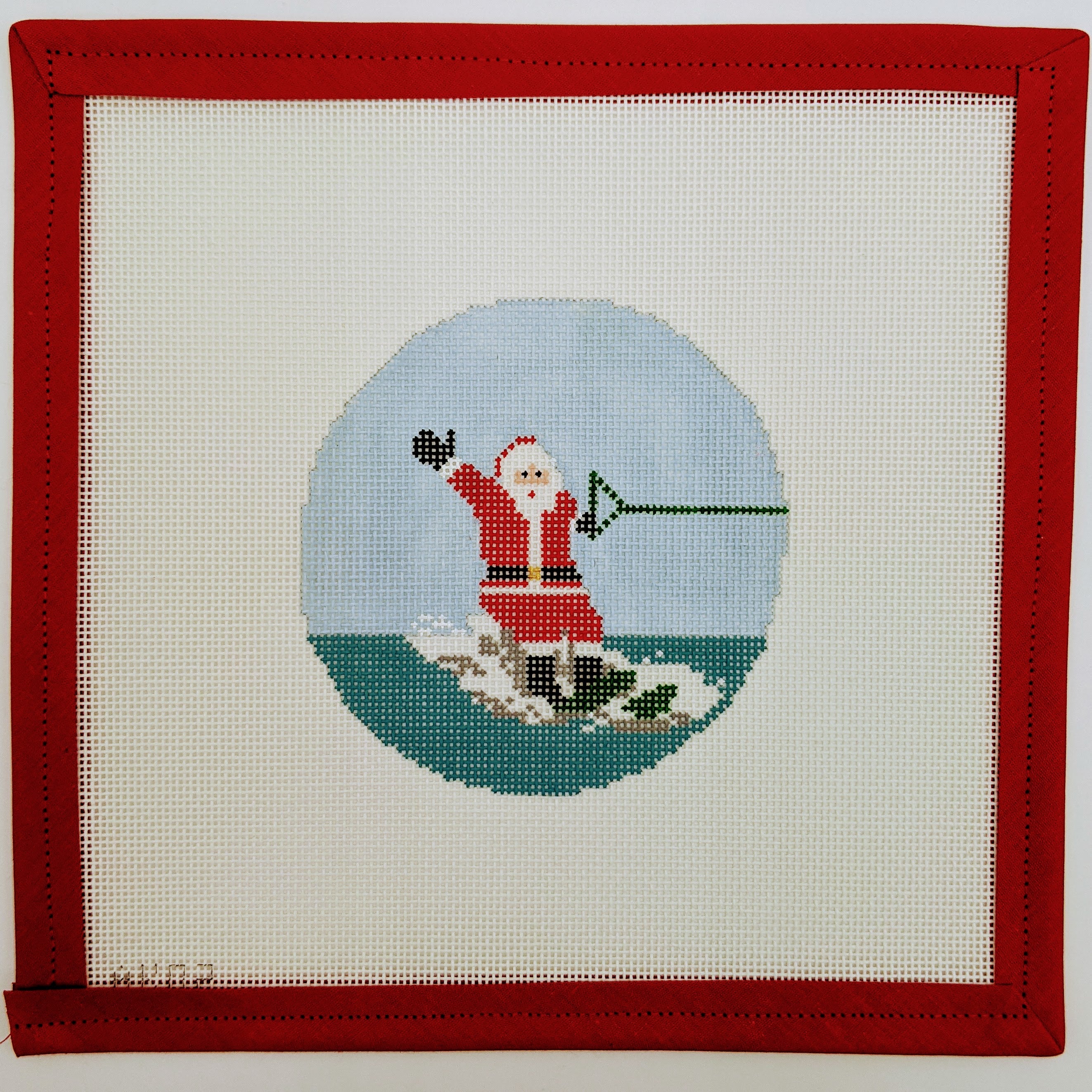 Waterskiing Santa