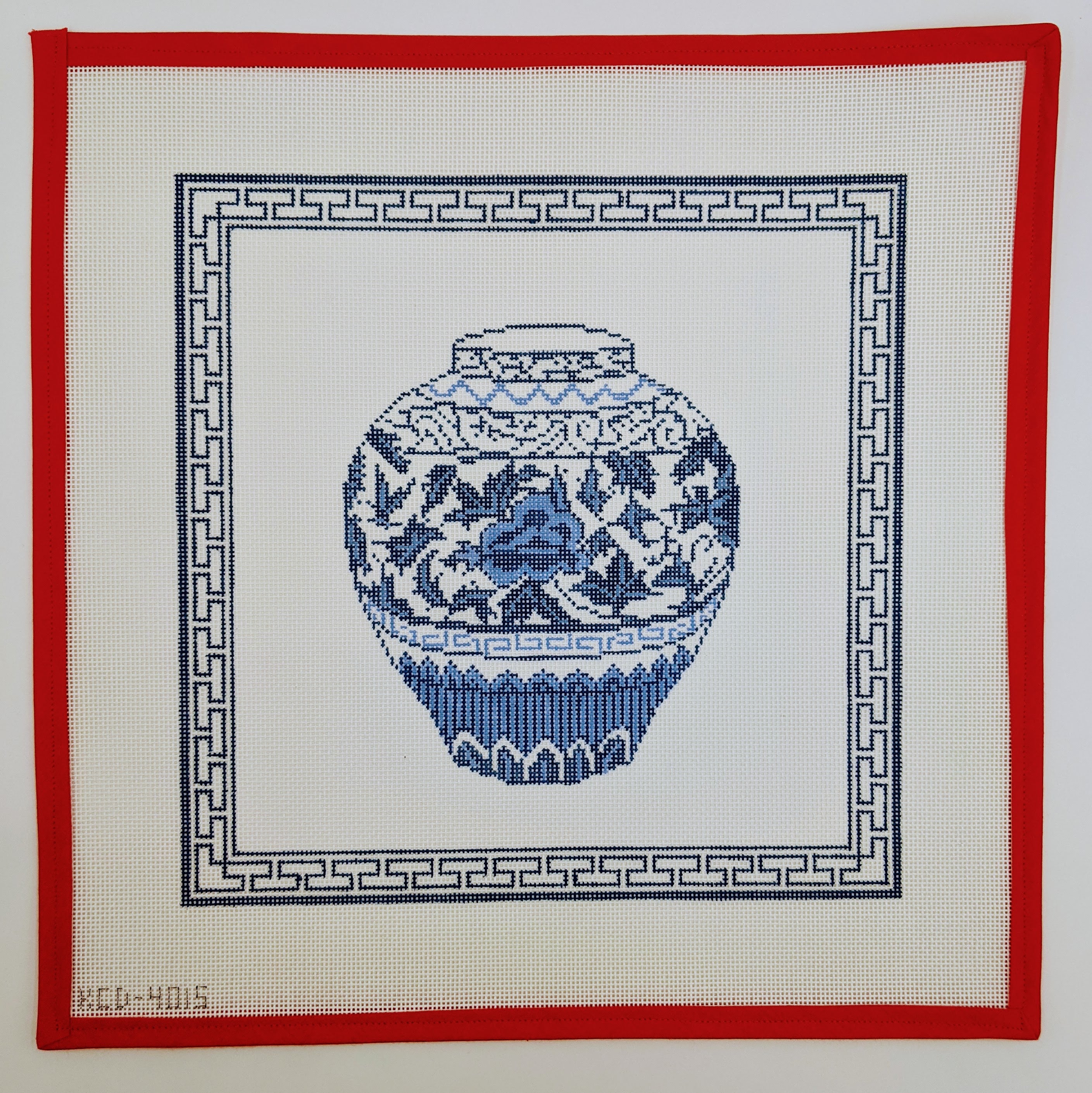 Blue Urn with Border