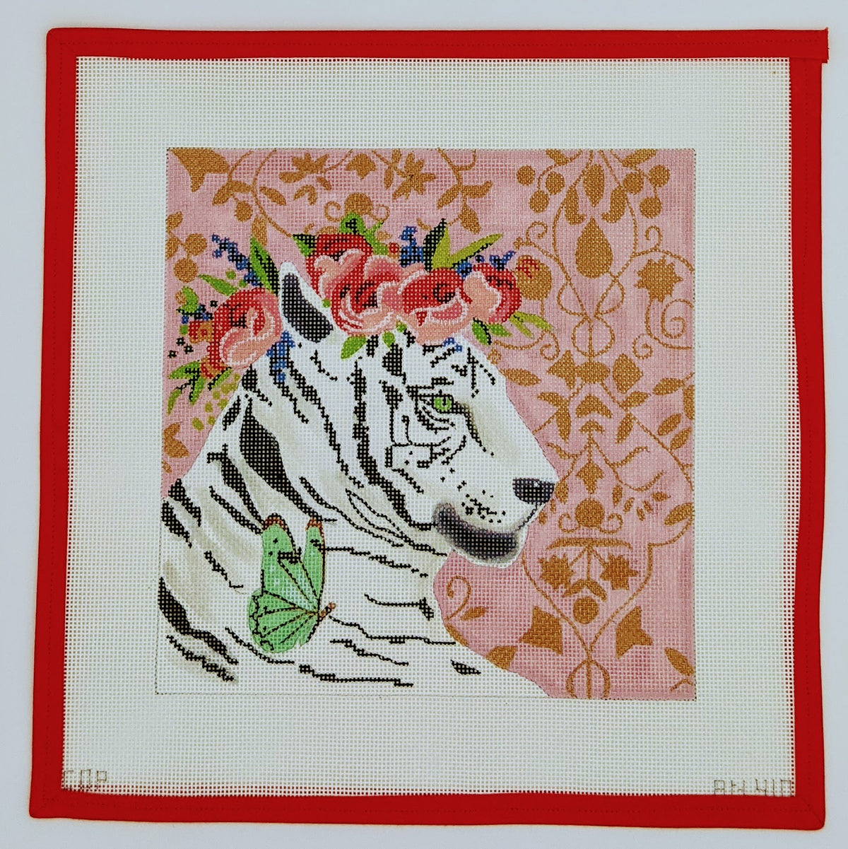 White Tiger with Floral Crown