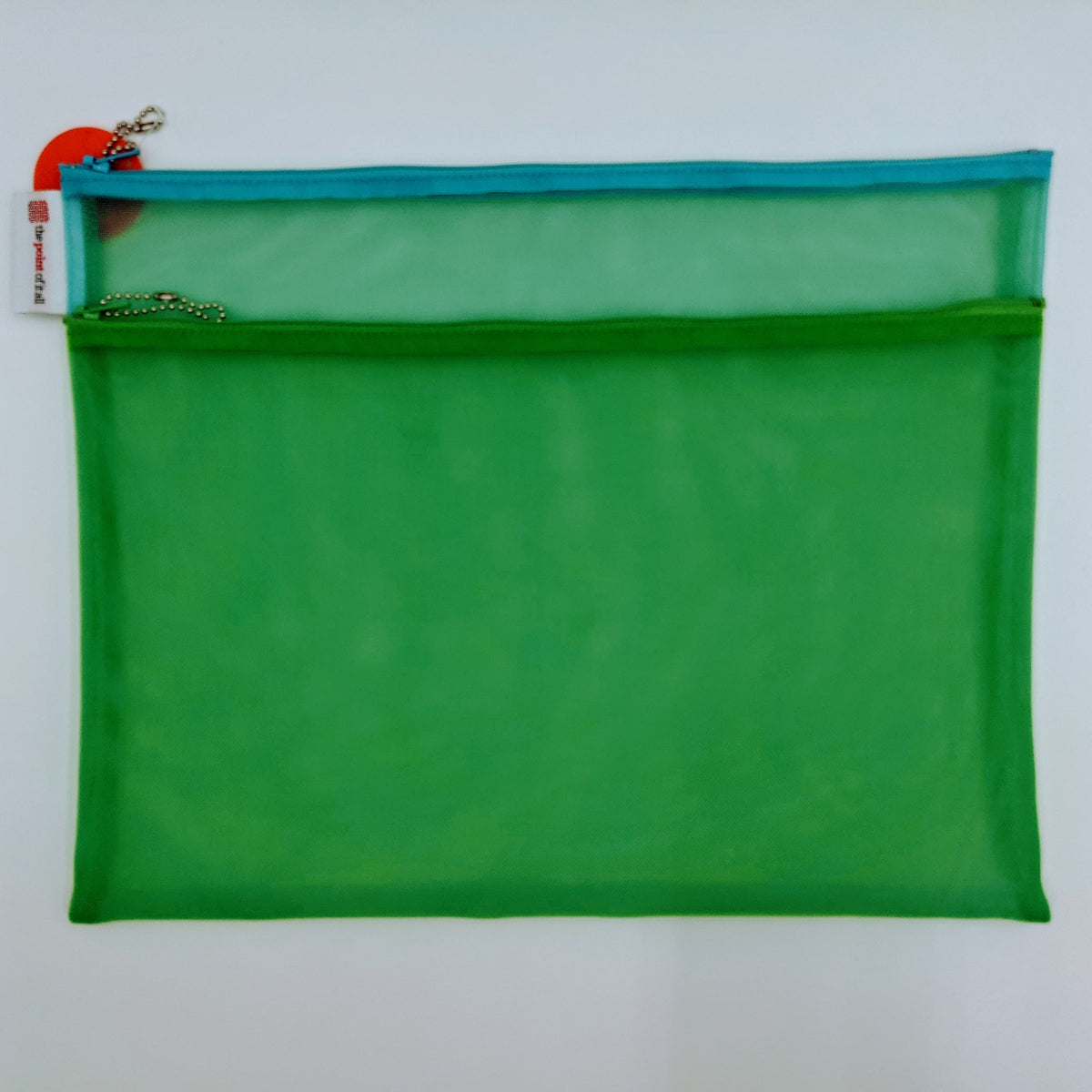 Mint/Aqua Double Zip Mesh Project Bag LARGE