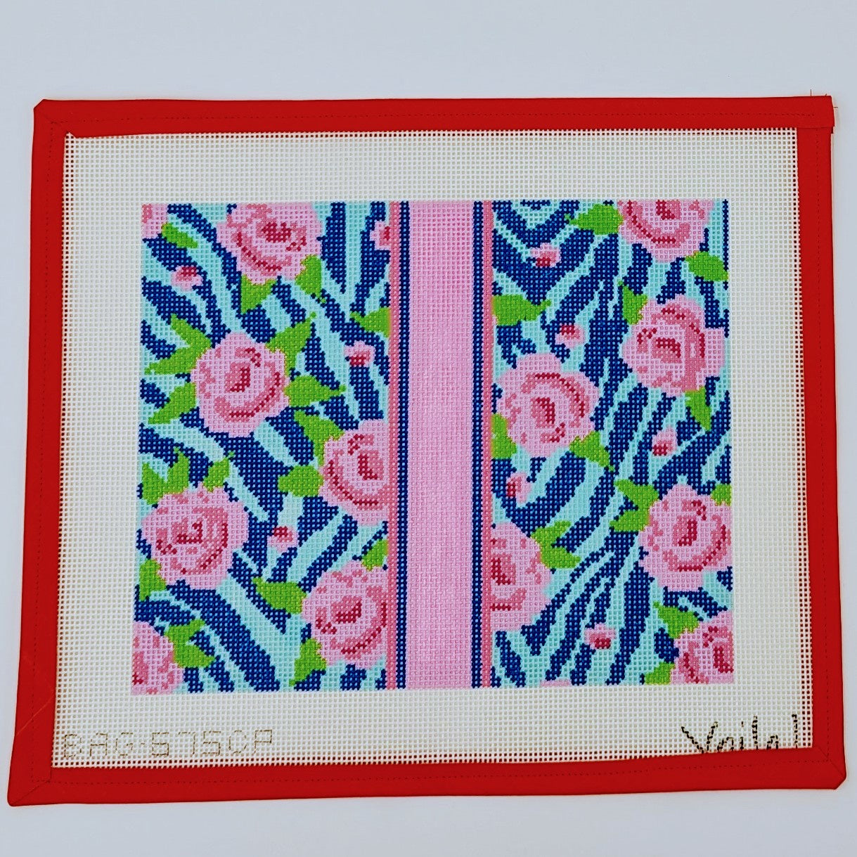 Blue Animal Print w. Roses