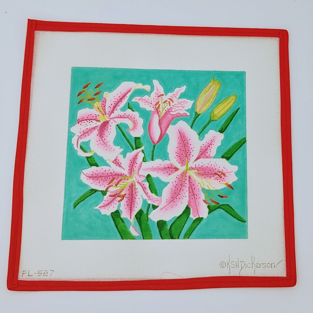 Lilies on Turquoise