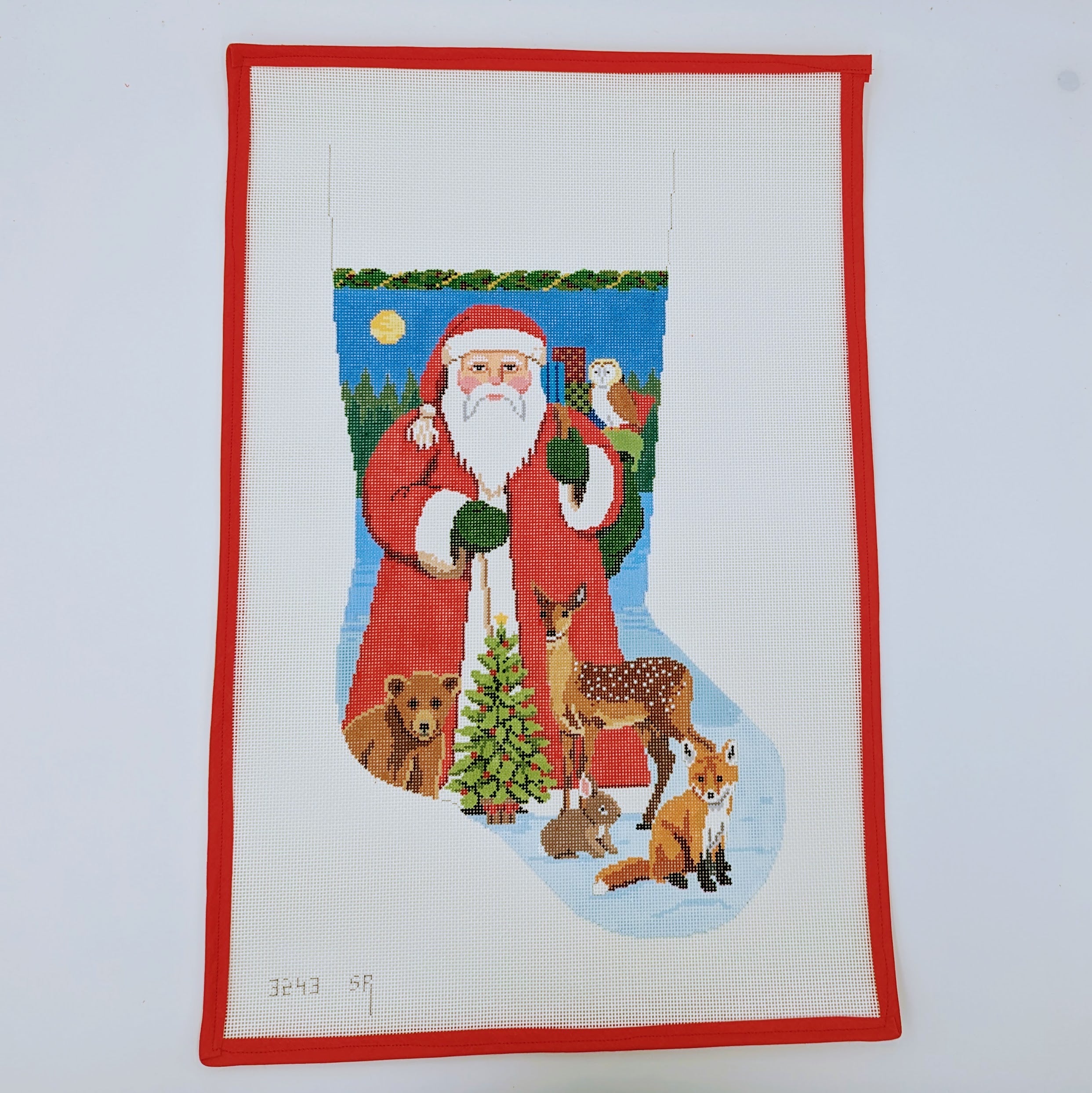 Santa w. Baby Forest Animals