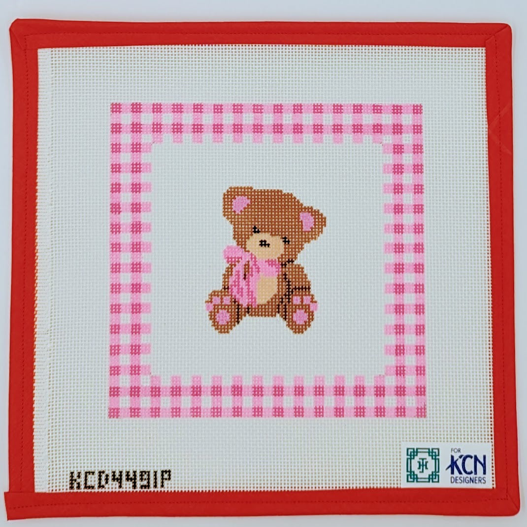 Teddy Bear with Gingham (Pink)