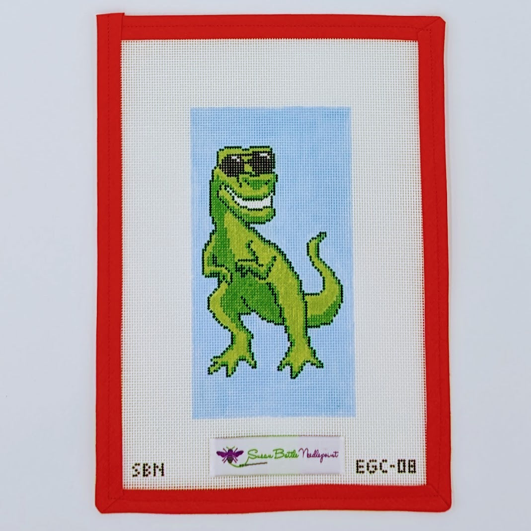 T Rex w. Glasses Eyeglass Case