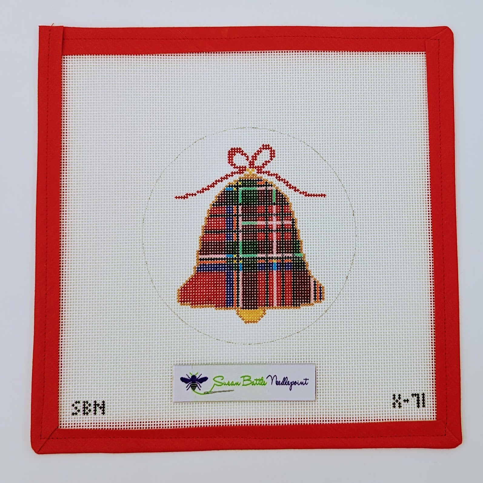 Plaid Bell Ornament