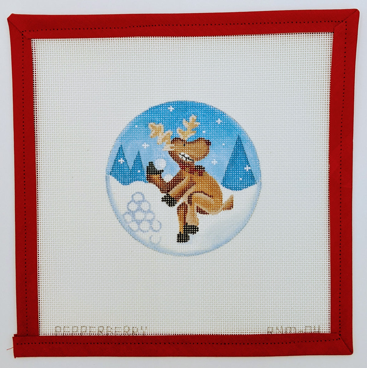 Snowball-Throwing Reindeer