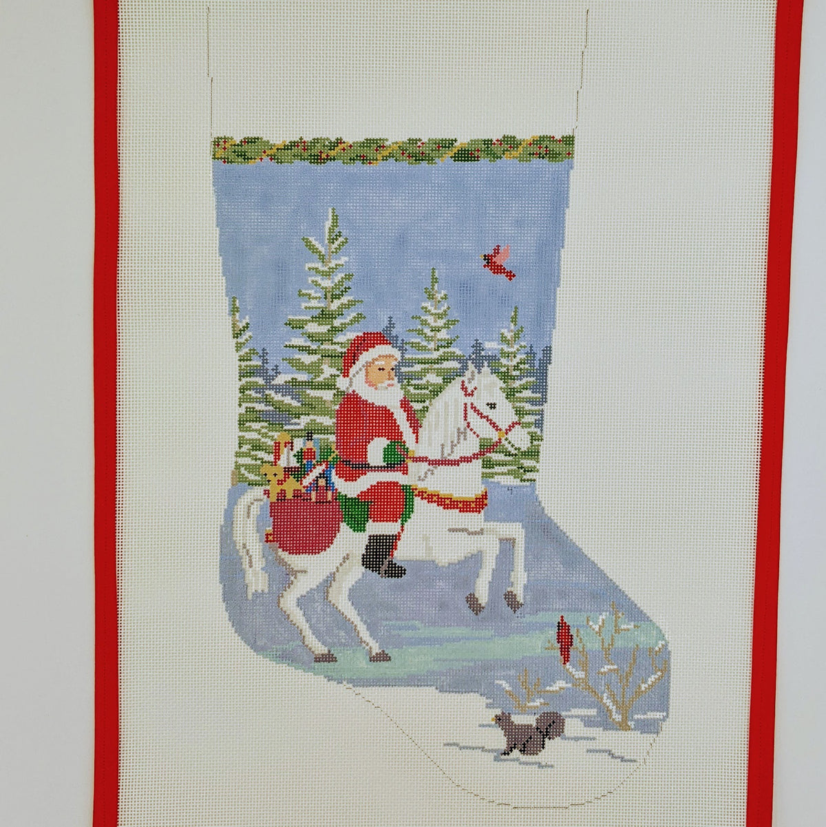 Santa on Horse Stocking